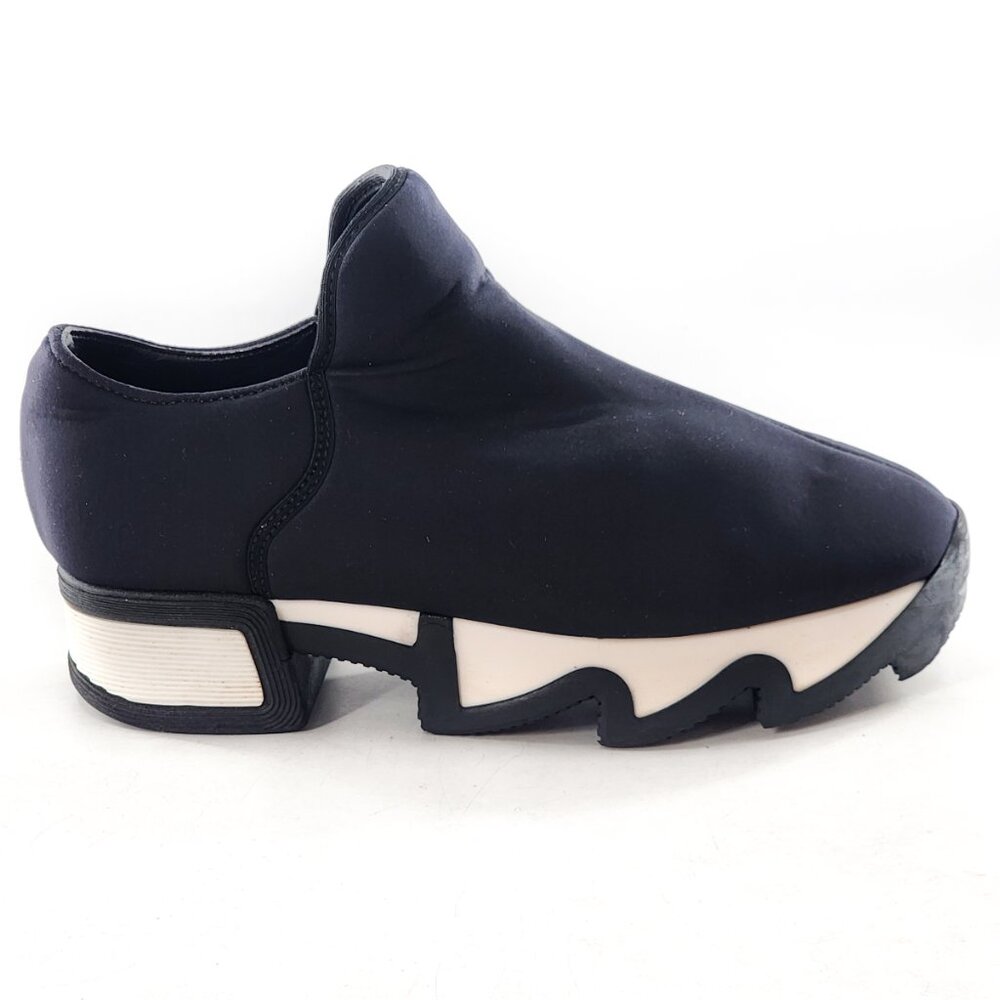 iRi Unisex Black Outline Neoprene Platform Sneaker Black